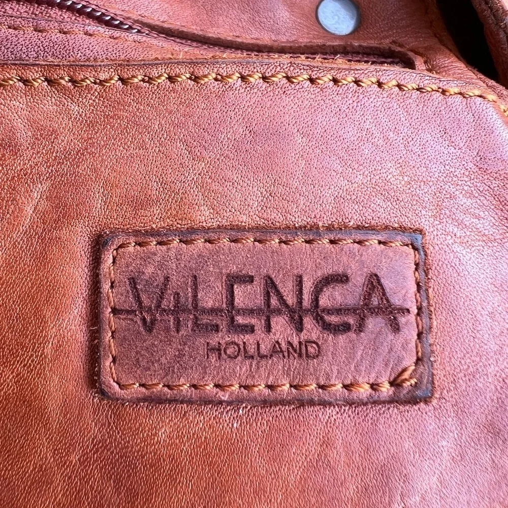 Vilenca Holland Handbag Shoulder Tote Brown Leather Large 13.5x13x4